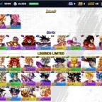 Dragon Ball Legends Account: 55388 Chrono Crystals, 11 UL, 3 LR, LR Super Vegito