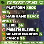 Bo7 | Prestige 3-10 | Infestation 30 | Lvl 56-99 | Blueprints: 0-10 | Skins: 02 ! MKG019238