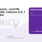MO.CO Account - Level 90, EliteMerits 26k, Collector lv.8