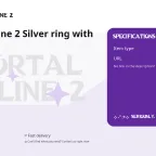 Mortal Online 2 Silver ring with a topaz 7