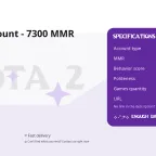 Dota 2 Account - 7300 MMR Smurf