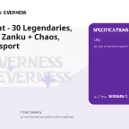 NTE Account - 30 Legendaries, Blackbird + Zanku + Chaos, Draco Transport