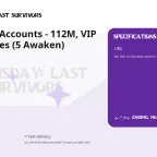 Doomsday Account - 112M, VIP 11, 12 Heroes (5 Awaken)