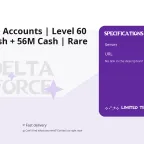 Delta Force Account | Level 60 | 227M Stash + 56M Cash | Rare Skins