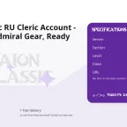 Aion Classic RU Cleric Account - Level 66, Admiral Gear, Ready to Start