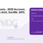 PUBG Accounts - 2020 Account, Upgradable AUG, Kar98k, MP5, 504 Hours