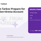 Escape from Tarkov Prepare for Escape Edition+Arena Account