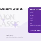 Aion Classic Account: Level 65 Cleric