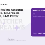 Watcher of Realms Accounts - Server 60xxx, 13 Lords, 86 Legendaries, 8.6M Power