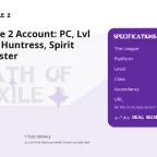 Path of Exile 2 Account: PC, Lvl 98 Amazon Huntress, Spirit Walker Twister