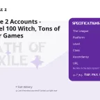 Path of Exile 2 Accounts - Steam, Level 100 Witch, Tons of Gear, Other Games