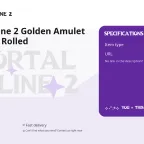 Mortal Online 2 Golden Amulet with Ruber Rolled