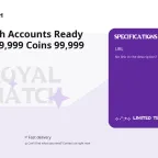 Royal Match Accounts Ready Account 999,999 Coins 99,999 Stars