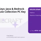 Minecraft Keys: Java & Bedrock Edition Deluxe Collection