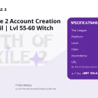 Path of Exile 2 Account Creation | Your Email | Lvl 55-60 Witch