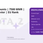 Dota 2 Accounts | 7500 MMR | 12000 Behavior | EU Rank