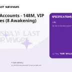 Doomsday Account - 148M, VIP 10, 20 Heroes (8 Awakening)