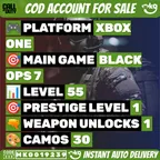 Bo7 | Level 55-99 | 30 Infestation | Skins: 02 | Blueprints: 0-10 ! MKG019239