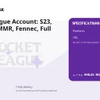Rocket League Account: S23, 2v2 2000+ MMR, Fennec, Full Access