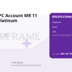 Warframe PC Account MR 11 with 1000 Platinum