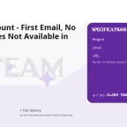 Steam Account - First Email, No Bans, Games Not Available in Russia