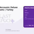 Last Epoch Accounts: Deluxe Edition (Steam) | Turkey Region|