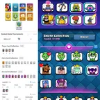 GT Emote [] 20 Win Emote [] Global Rank 23 [] Trophy 10500 [] Attacking Best Dack [] Crl Emotes [] Crl Badge [] Best-Dea