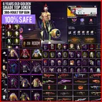 Top Golden Shade Bundle || Level 75 || Almost Prime 6 || 6 Years Old ID || All Joker Bundles || Angelic Pant || 258 Rede