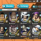 C4741 [IOS+ANDROID] 7 EX Meta (Kizaru, Nusjuro, Lucci, Zephyr, Roger, Marcus Mars, Kuzan), numerous Bounty Fests (BFs)