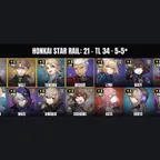 [ALL DEVICES] [Europe] TL 34 | 21 Characters | 5 5-Star | Dan Heng | Permansor Terrae | Clara | Welt | Yanqing