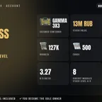 EOD | NA | LVL 13 | Gamma 3x3 | PvE LVL 1 | 608h | Stash 13M RUB | 127K RUB + 500 EUR + 195 USD | Full Access