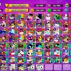 73K Trophies LVL133 | 104/107 Brawlers | 56 Max Brawlers - 54 Hypercharges | 362 Skins | 961 Pins | 576 Icons |310 Spray