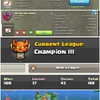 CLAN LEVEL 13  CHAMPION LEAGUE 3NAME: AH ARIYAN ZIHAD  CLAN CAPITAL 7 || WIN- 108 | LOSS- 37 LOW PRICE
