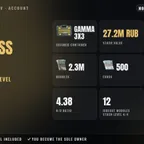 EOD | NA | LVL 12 | Gamma 3x3 | PvE LVL 43 | 1980h | Stash 27.2M RUB | 2.3M RUB + 500 EUR + 1.4K USD | Full Access