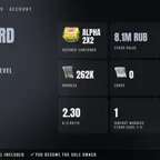 Standard | RU/CIS | LVL 19 | Alpha 2x2 | PvE LVL 49 | 610h | Stash 8.1M RUB | 262K RUB + 57 USD | Full Access