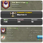 Level 29💎Name [The Best Clan]💎 League Master 2 [] Capital 10 Max [] War Log 2/1 [] Win 738 Lost 315 [] Best-Deal