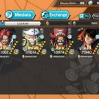 [4629][IOS+ANDROID] 5 EX - 4 MAX - Shanks Light + Whitebeard + Roger + Lucci , Support 147 , Good Medal