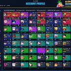 155 SKINS | 33.666 TROPHIES | 86 BRAWLERS | 8 HYPERCHARGED | 10 MAXED BRAWLERS | 13 PRESTIGE | 14 BUFFIES