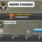 Level 3 name change clan || champion 3 || no war played warlog 0-0