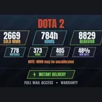 [2 Games][DOTA 2 | 784h | 2669 SOLO MMR | 8829 BEHAVIOR | 778 GAMES][CS2 PRIME]