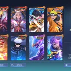 M408|LVL103|133HEROES|502SKIN|MEGACOLLECTORV|2LEGEND|XAVIERGOJOJUJUTSUKAISEN|NOLAN11.11|LUKASNARUTO|RUBYASPIRANTS|2COLLE