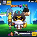 25k Cups, Jock Stu, 78 Brawlers, Kaze, 8 Legendary Brawlers, 187 Gems, 16 11 Strength + 8 Hypers, 140 Skins, Description