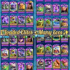 [10 YEAR OLD + 12K TROPHY + FULL 121 MAX ]KT16 70 ELITES LOT LEVEL 16 CARDS EVOS ARENA 29 RANK UC HIGH XP75 RARE EMOTES