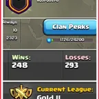 NAME - Revived Forces | LEVEL 20 | GOLD 2 | CC 10 | 248:293 WAR LOG | INTERNATIONAL CLAN | CHEAP DEAL | INSTANT DELIVERY