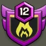 🎉LEVEL 12 ✨[] NAME: RIDERS CLAN [] CAPITAL HALL 7 [] VICTORY 50 [] CWL - GOLD