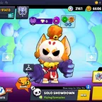 421 SKINS | 91.400 TROPHIES | 102 BRAWLERS | 67 HYPERCHARGE | 70 MAX | 81 PRESTIGE | 27 BUFFIES