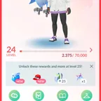 Level 24+ -134K+ Stardust- shiny Articuno with Blue Background can trade-4 shiny can trade