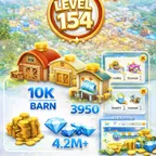 🎯NW STOCK] LEVEL 154 ACCT () 10K BARN (👹) 3950 SILO ()888 DIAMONDS () 4 MILLIONS COINS () INSTANT DELIVERY
