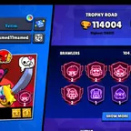 RARE | 114K TROPHY - 320X SKINS | 108X TOTAL PRESTIGE | 105/104X BRAWLER | 32X MAX | 27X HYPER | 50-GEM | 9K COIN | BEST