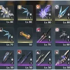 WW1033 /// 62 lvl| 5/13 characters (not counting GG) + 5/8 weapons + 4/ characters